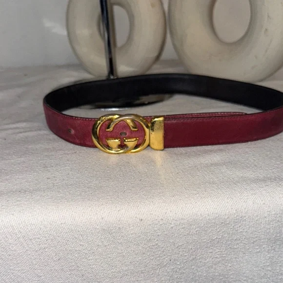 Gucci | Accessories | Authentic Gucci Burgundy Leather Belt  display picture 3